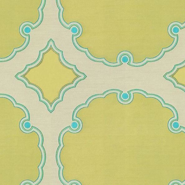 Save 31272.313 Interpretation Citron Teal Damask Kravet Couture Fabric