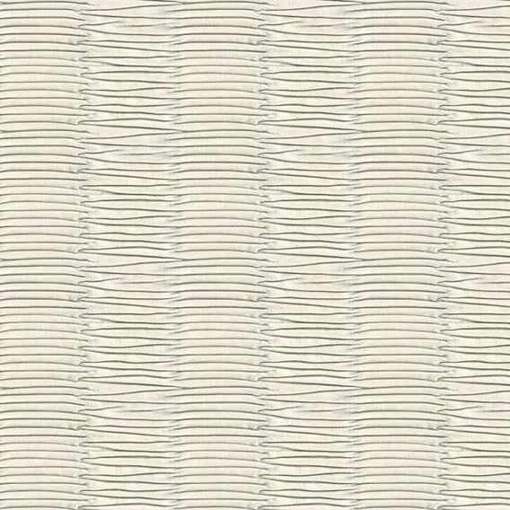 View 32119.1.0 Metallic Pleat Platinum Stripes Grey Kravet Couture Fabric