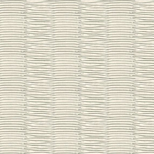 View 32119.1.0 Metallic Pleat Platinum Stripes Grey Kravet Couture Fabric