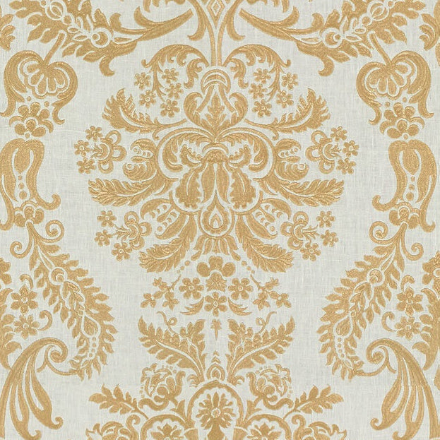 Acquire 33551.4.0 Grand Gesture White Gold Damask White Kravet Couture Fabric