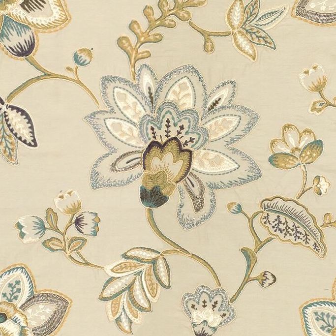 Buy 33628.516.0 Gilded Plaza Platinum Botanical/Foliage Gold Kravet Couture Fabric