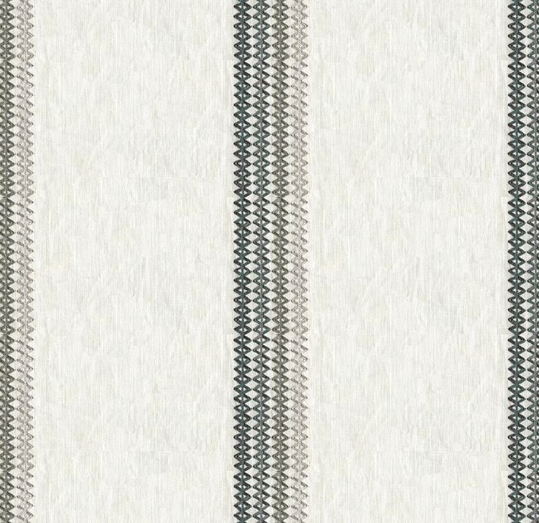 Buy 33743.1611.0 Sashiko Charcoal Stripes Ivory Kravet Couture Fabric