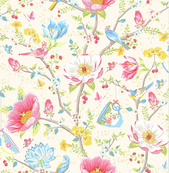 Acquire 341000 Pip III Multi Color Floral Wallpaper by Eijffinger Wallpaper