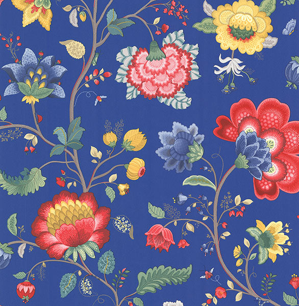 Select 341034 Pip III Blue Floral Wallpaper by Eijffinger Wallpaper