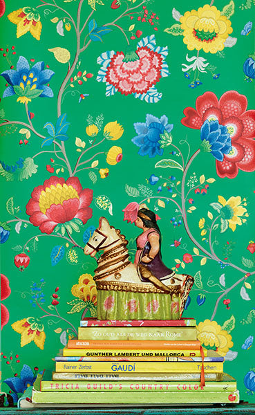Save 341036 Pip Iii Epona Green Floral Fantasy Eijffinger Wallpaper