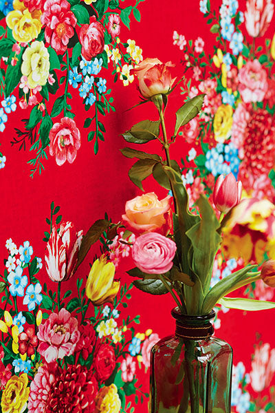 Acquire 341042 Pip Iii Ayaanle Red Dutch Painters Floral Eijffinger Wallpaper
