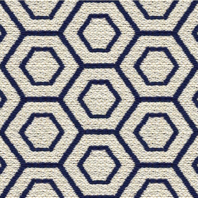 Order Kravet Smart Fabric - Indigo Geometric Upholstery Fabric