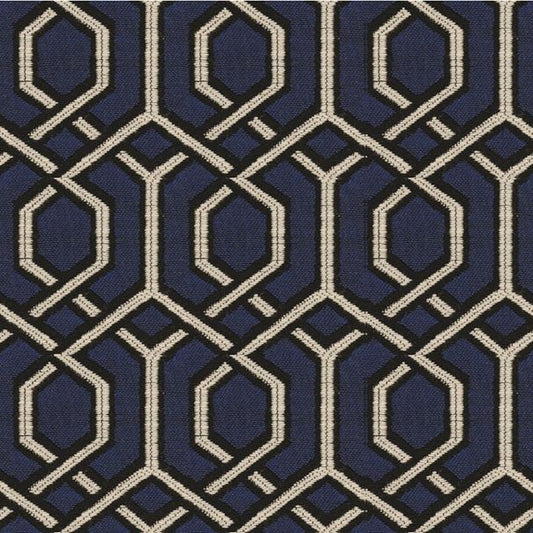 Looking Kravet Smart Fabric - Dark Blue Contemporary Upholstery Fabric