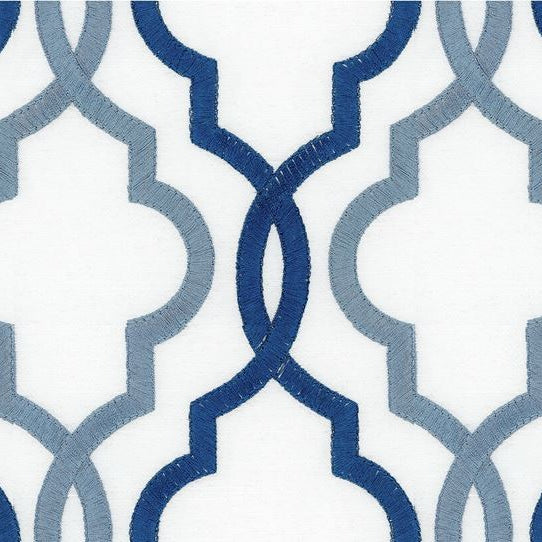 Shop 34415.515.0 Lattice/Scrollwork Dark Blue Kravet Basics Fabric