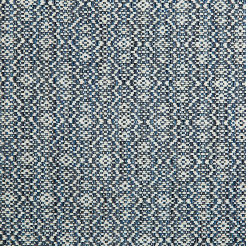 Save Kravet Smart Fabric - Blue Geometric Upholstery Fabric