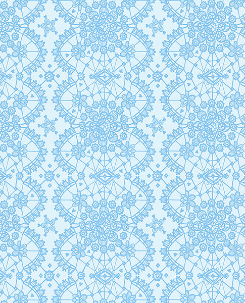 Select 359012 Rice Blue Geometric Wallpaper by Eijffinger Wallpaper