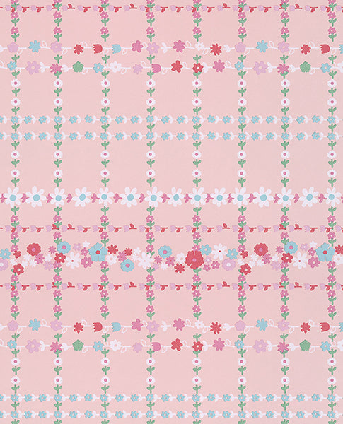 Order 359034 Rice Pink Plaid Wallpaper by Eijffinger Wallpaper