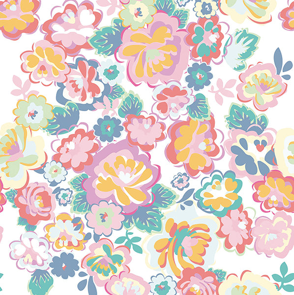 Select 359159 Rice Multi Color Floral Wallpaper by Eijffinger Wallpaper
