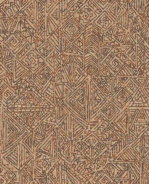 View 391520 Terra Longmont Burnt Sienna Global Geometric Burnt Sienna by Eijffinger Wallpaper