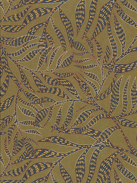 Shop 391551 Terra Montrose Olive Leaves Olive by Eijffinger Wallpaper