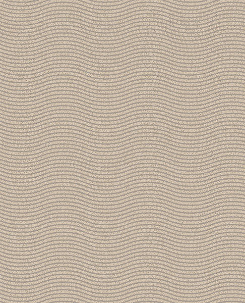 Save 395851 Bold Curves Bronze Glittering Waves Bronze by Eijffinger Wallpaper