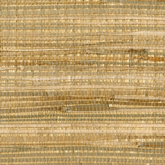 View 4018-0055 Grasscloth Portfolio Zoho Neutral Foil Grasscloth Neutral by Advantage