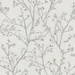 View 4019-86453 Lustre Koura Silver Budding Branches Silver A-Street Prints Wallpaper
