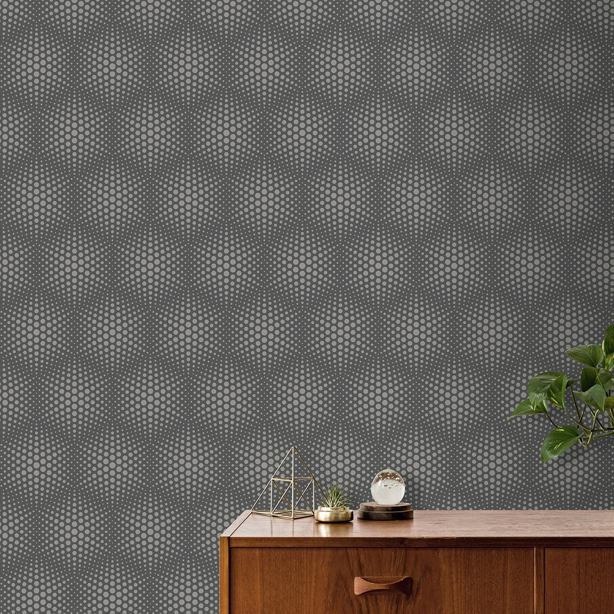 Order 4020-50609 geo textures dark grey advantage Wallpaper