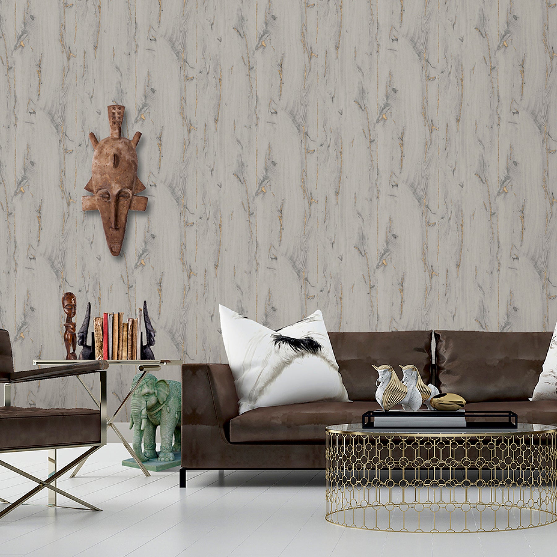 View 4020-86007 geo textures taupe advantage Wallpaper