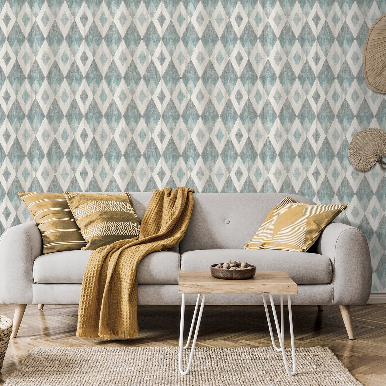 Order 4020-96101 geo textures teal advantage Wallpaper