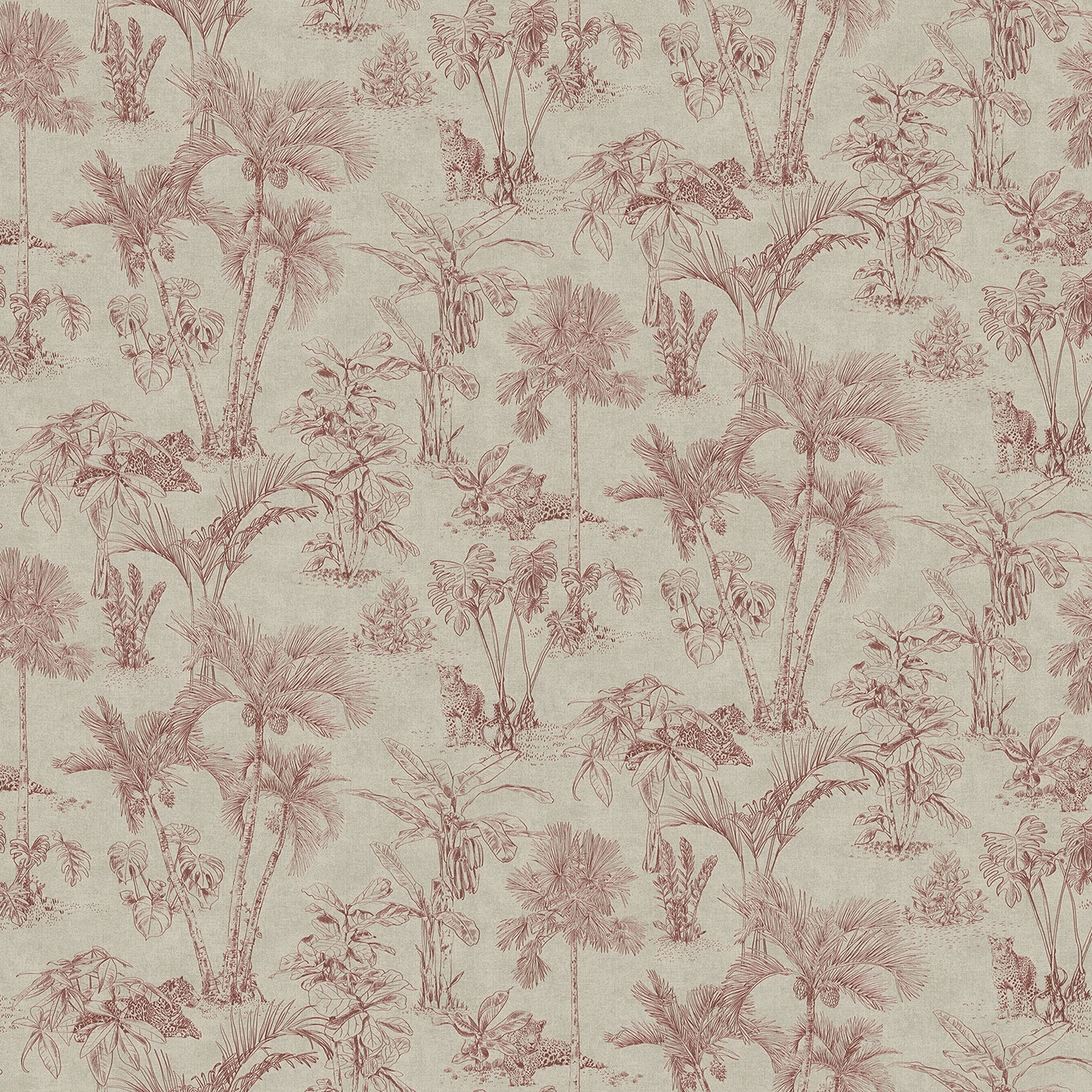 Shop 4044-38021-3 Cuba Zapata Merlot Tropical Jungle Wallpaper Red by Advantage