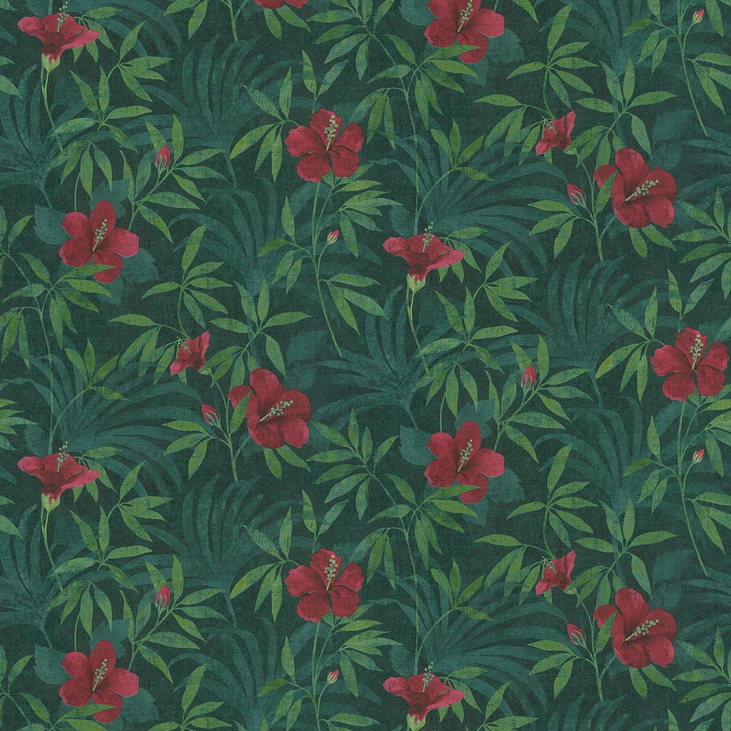 Looking 4044-38028-1 Cuba Malecon Green Floral Wallpaper Green by Advantage