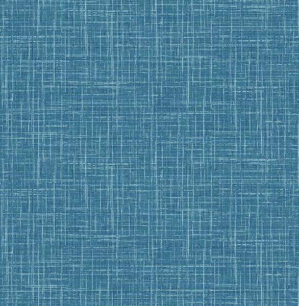 Purchase 4046-26351 A-Street Wallpaper, Emerson Blue Linen - Aura