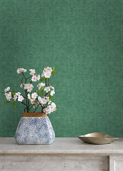 Purchase 4046-26353 A-Street Wallpaper, Emerson Jade Linen - Aura1