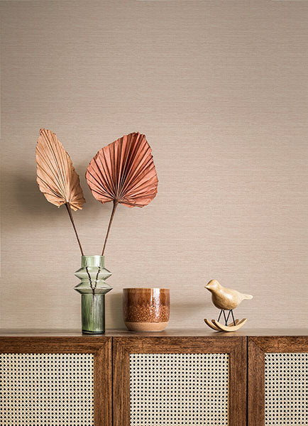 Purchase 4046-26498 A-Street Wallpaper, Agave Light Pink Faux Grasscloth - Aura12