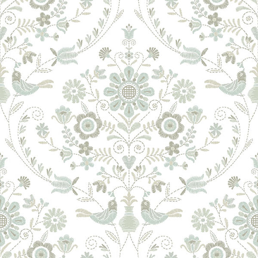 4066-26513 Hannah Britt Neutral Embroidered Damask Wallpaper by A-Street Prints Wallpaper,4066-26513 Hannah Britt Neutral Embroidered Damask Wallpaper by A-Street Prints Wallpaper2