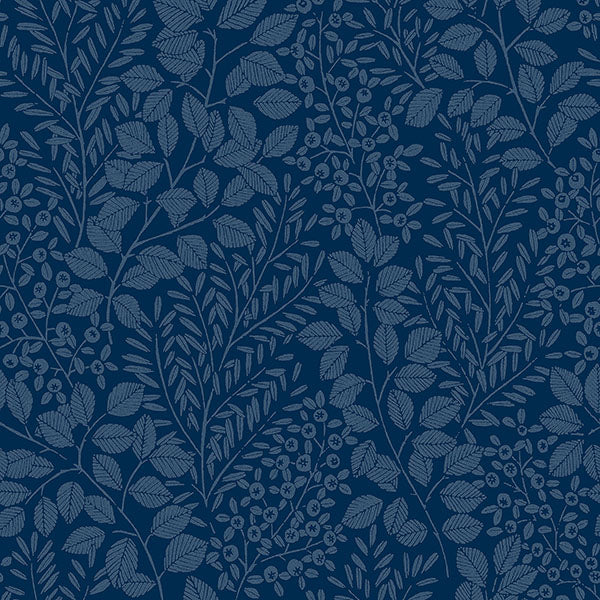 Purchase sample of 4066-26517 Hannah, Elin Blue Berry Botanical Blue by A-Street Prints Wallpaper