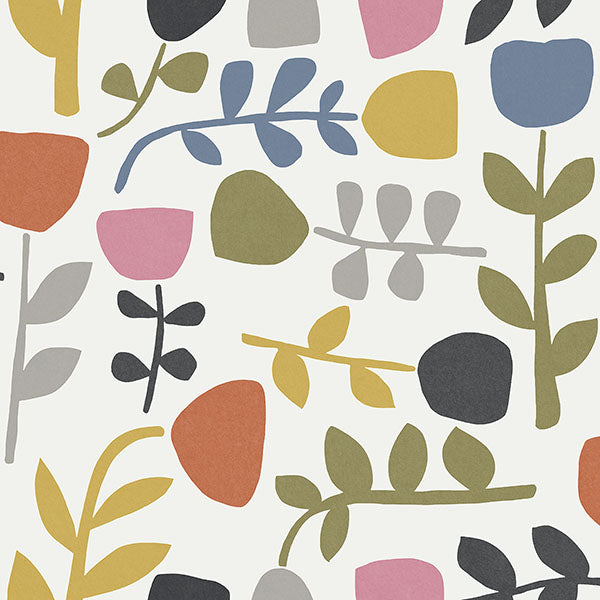 Purchase sample of 4066-26538 Hannah, Juni Multicolor Abstract Tulips Multicolor by A-Street Prints Wallpaper