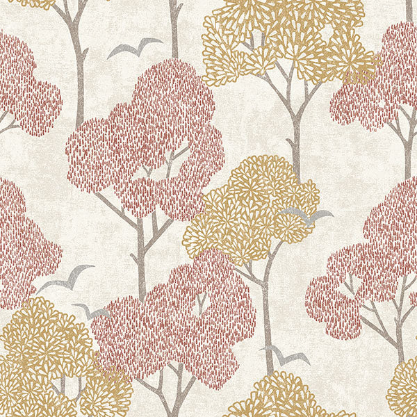 Purchase sample of 4066-26544 Hannah, Lykke Coral Textured Tree Coral by A-Street Prints Wallpaper