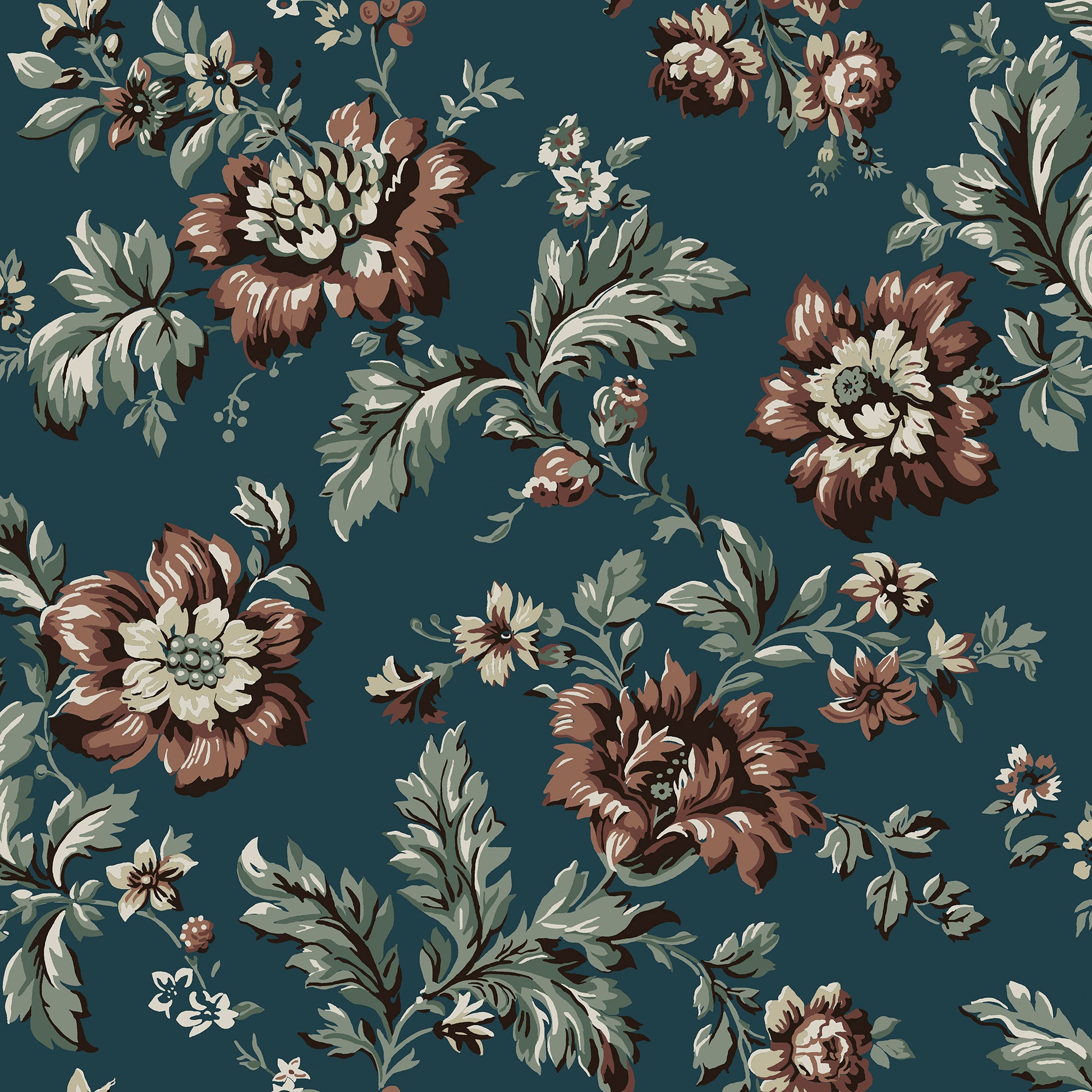 407-86 Rosenholm midnight blue, Ett Hem by Sandberg Wallpaper