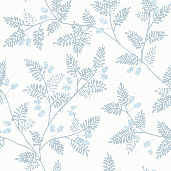 Purchase 4074-26602 A-Street Wallpaper, Ardell Light Blue Botanical - Georgia