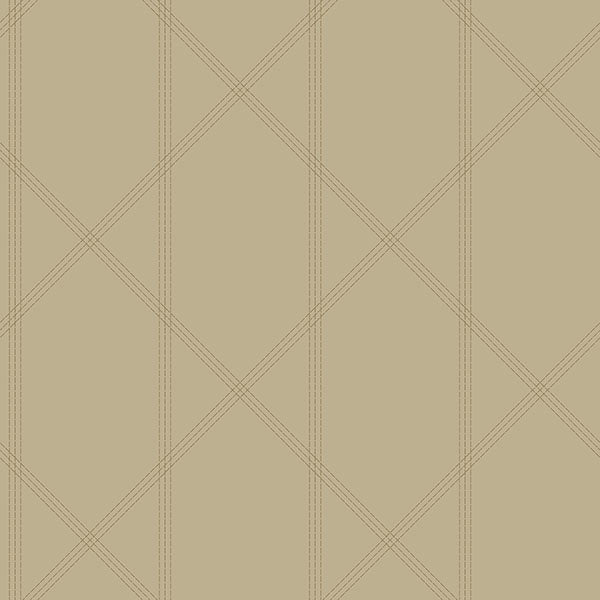 Purchase 4074-26610 A-Street Wallpaper, Walcott Taupe Stitched Trellis - Georgia