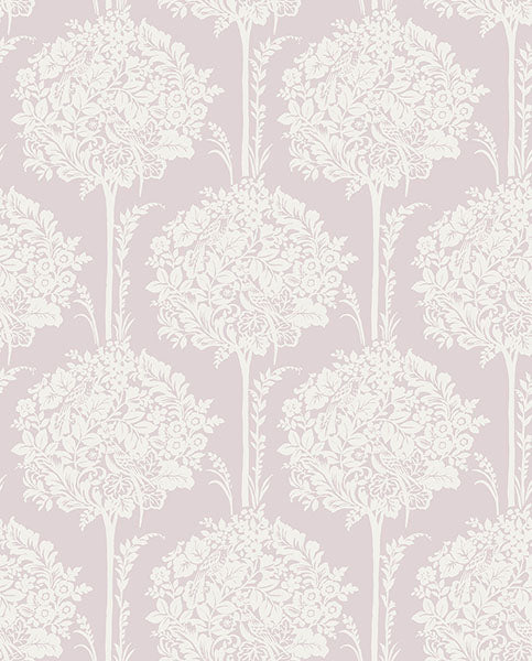 Purchase 4074-26623 A-Street Wallpaper, Zaria Lavender Topiary - Georgia