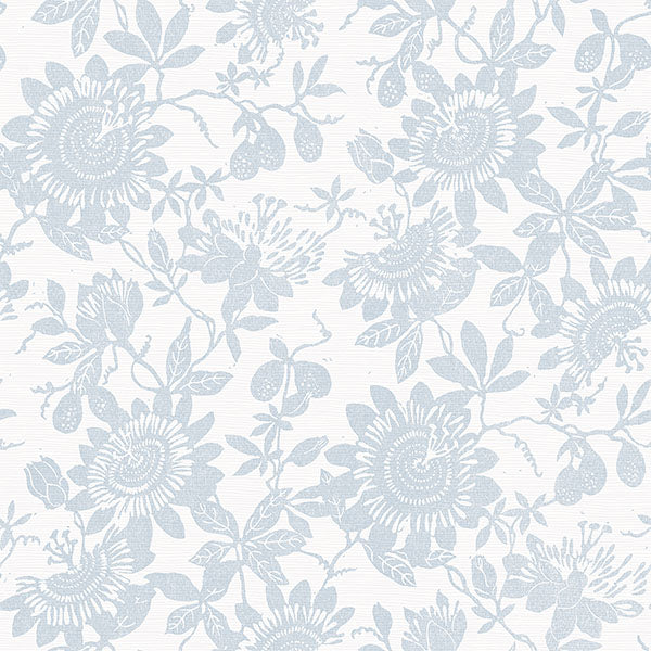 Purchase 4074-26631 A-Street Wallpaper, Helen Light Blue Floral Trail - Georgia