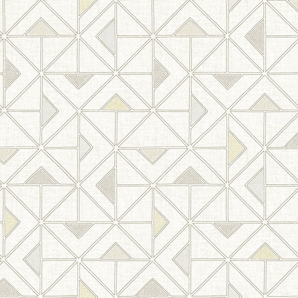 Purchase 4074-26636 A-Street Wallpaper, Jekyl Beige Triangles - Georgia