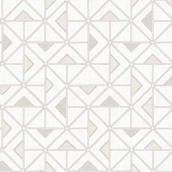 Purchase 4074-26637 A-Street Wallpaper, Jekyl Neutral Triangles - Georgia