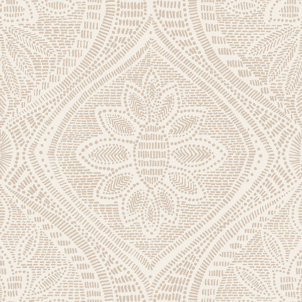 Purchase 4074-26640 A-Street Wallpaper, Scout Blush Floral Ogee - Georgia
