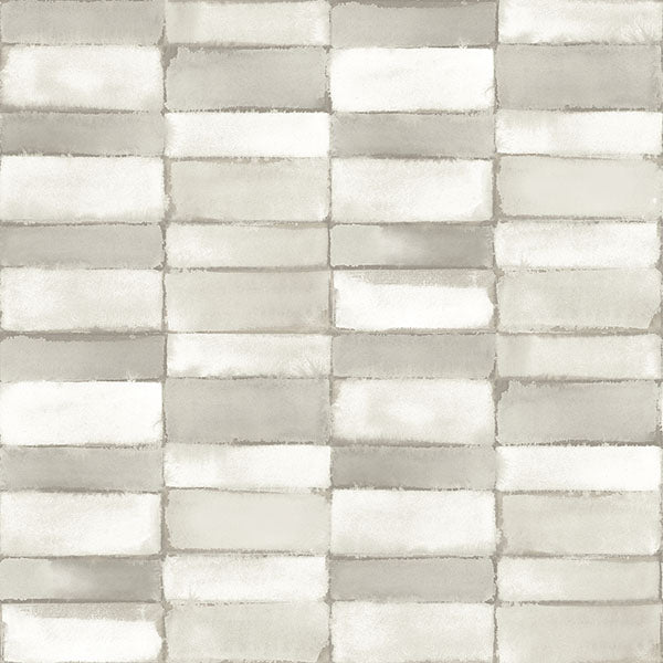 Purchase 4074-26645 A-Street Wallpaper, Braden Silver Tile - Georgia
