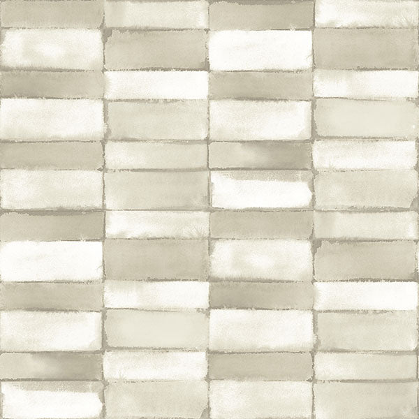 Purchase 4074-26646 A-Street Wallpaper, Braden Taupe Tile - Georgia