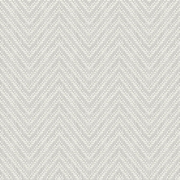 Purchase 4074-26652 A-Street Wallpaper, Glynn Light Grey Chevron - Georgia