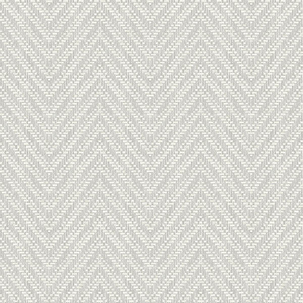Purchase 4074-26652 A-Street Wallpaper, Glynn Light Grey Chevron - Georgia
