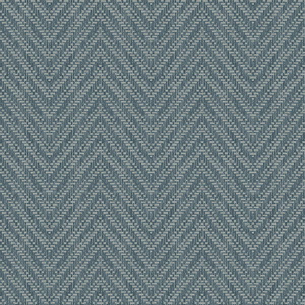 Purchase 4074-26654 A-Street Wallpaper, Glynn Teal Chevron - Georgia