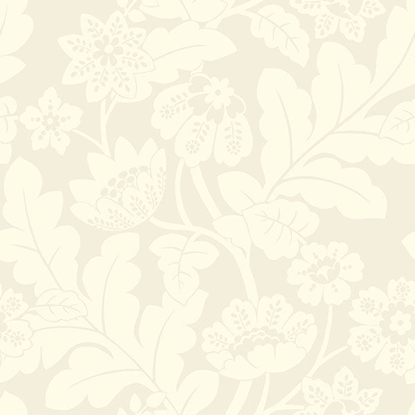 Purchase 4074-87376 A-Street Wallpaper, Augusta White Flock Damask - Georgia