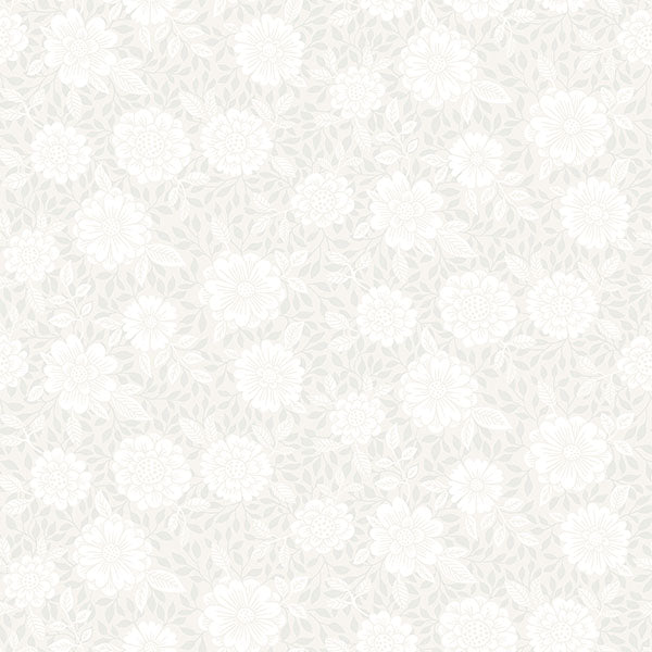 Purchase sample of 4080-15908 Ingrid, Lizette Light Grey Charming Floral Soft Taupe Grey by A-Street Prints Wallpaper