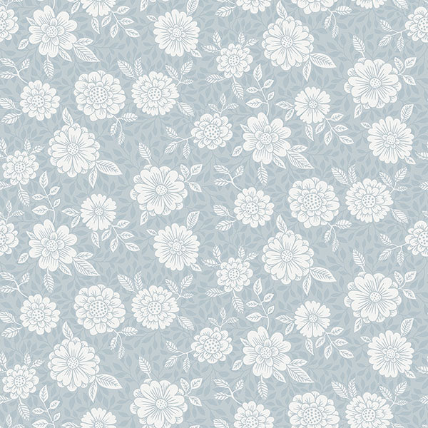 Purchase sample of 4080-15912 Ingrid, Lizette Light Blue Charming Floral Blue by A-Street Prints Wallpaper